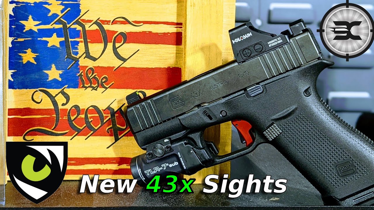 Установка оптических прицелов Glock 43x MOS Night Fision