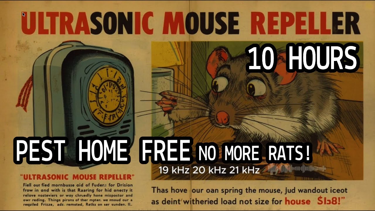 Ultrasonic Mouse Repellent Sound 10 Hours &ndash; 19 to 21 kHz High Frequency 🐭🔊 | Scientifically Tuned