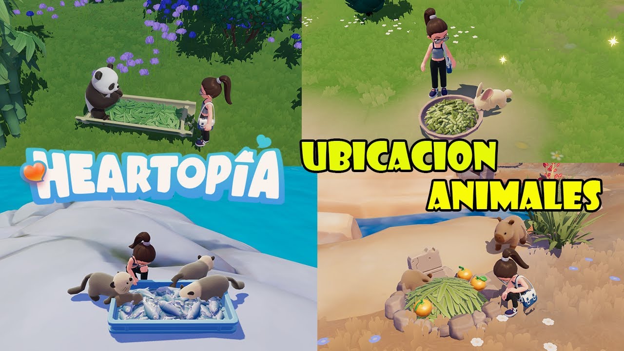 HEARTOPIA  ❤️  UBICACION COMEDEROS de los ANIMALES  🍲
