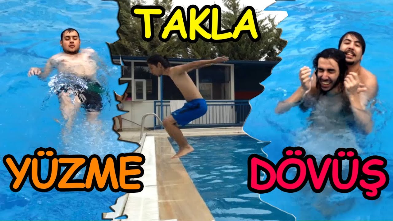 VLOG #6 Havuzdaki Taklalar D&ouml;v&uuml;şler Boğuşlar. :D