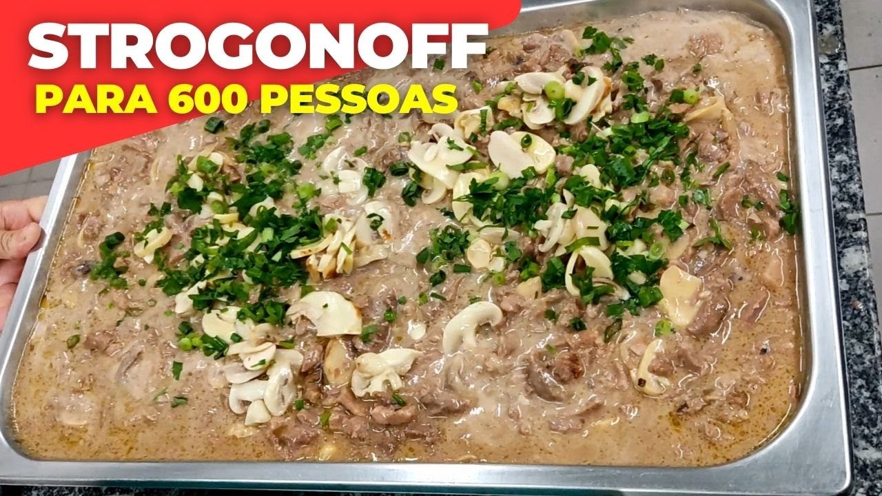Bastidores de festa strogonoff para 600 pessoas