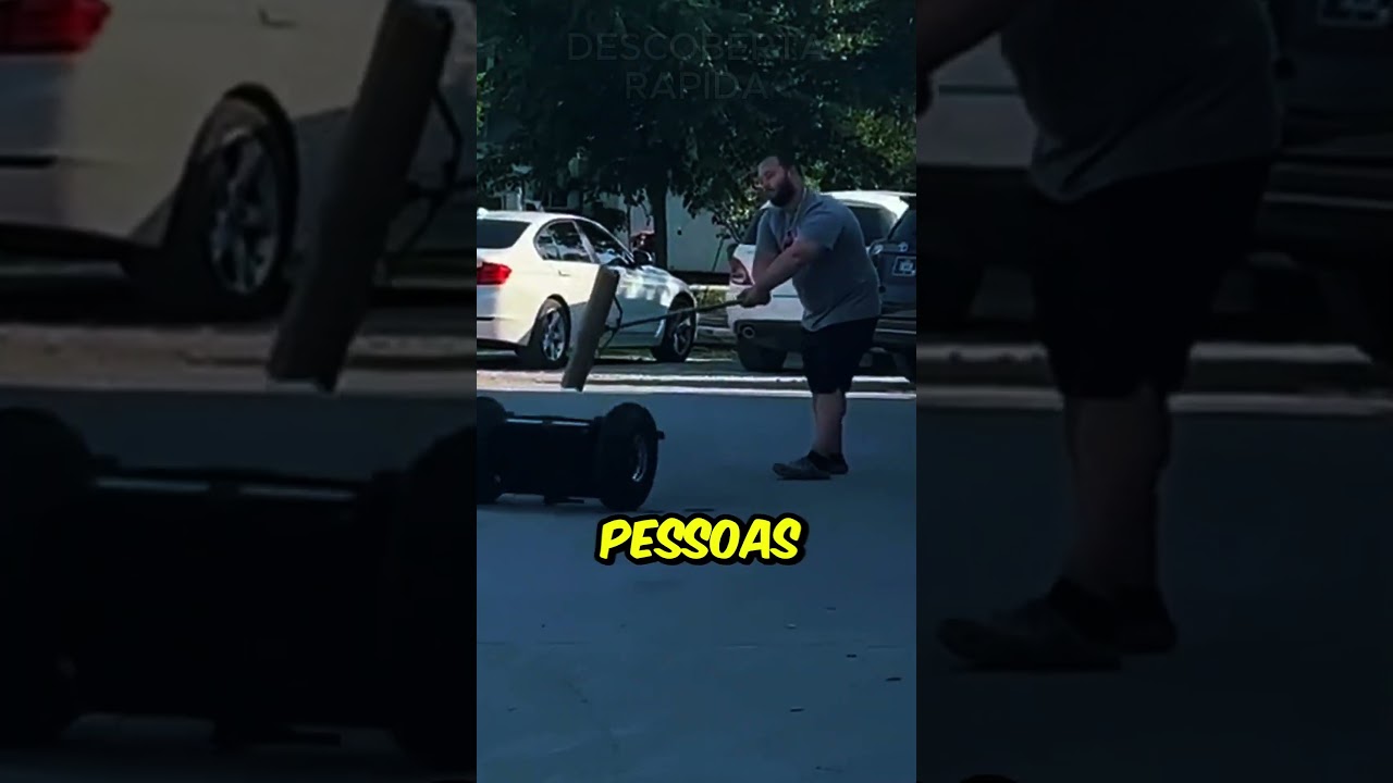Esse Patinete ficou descontrolado 😱 #inusitado  #criatividade  #coragem