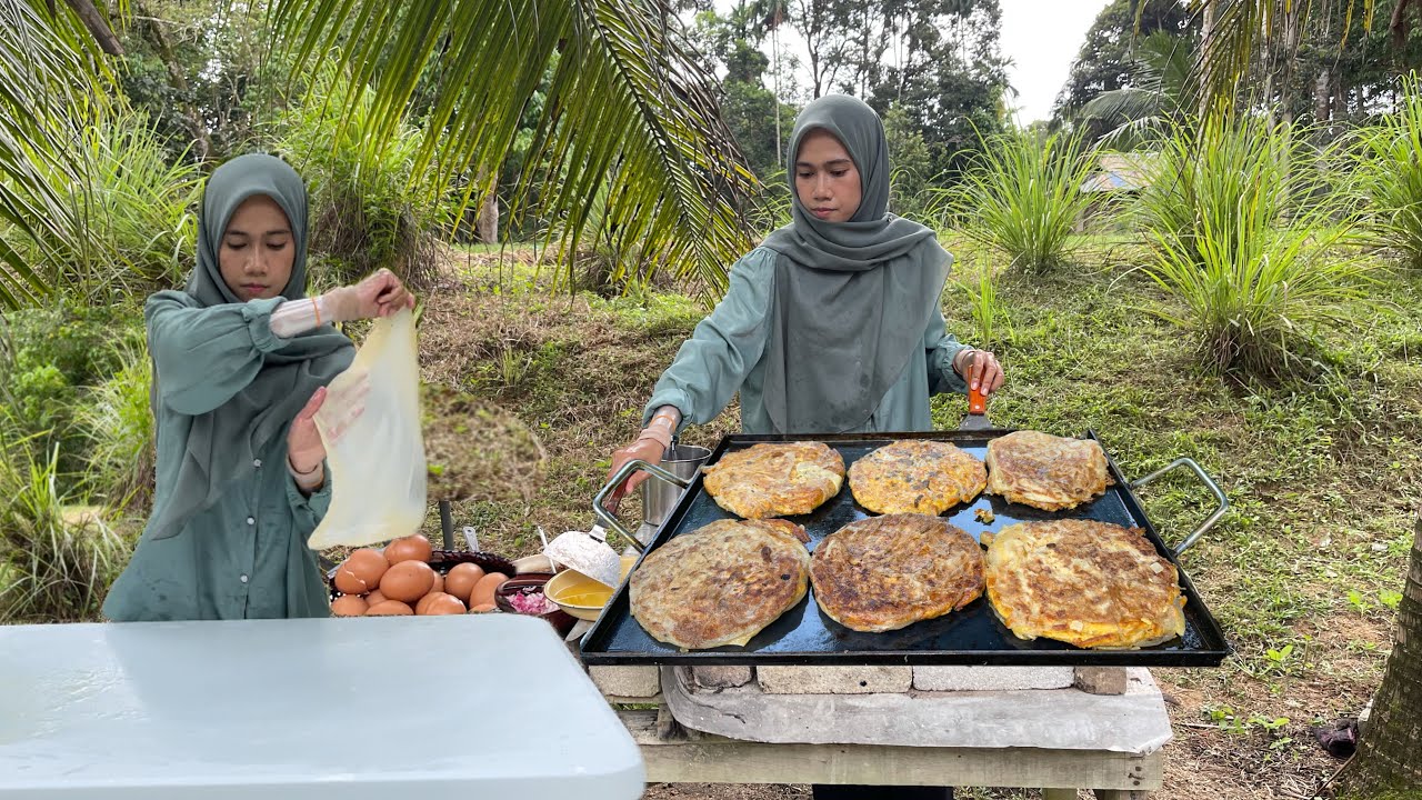 MURTABAK PENUH INTI DAGING | Inti Tak  scam punya ! Beef murtabak | Flatbread with meat filling