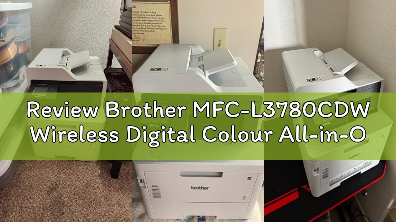 Review Brother MFC-L3780CDW Wireless Digital Colour All-in-One Printer with Laser Quality, Copy, Sca