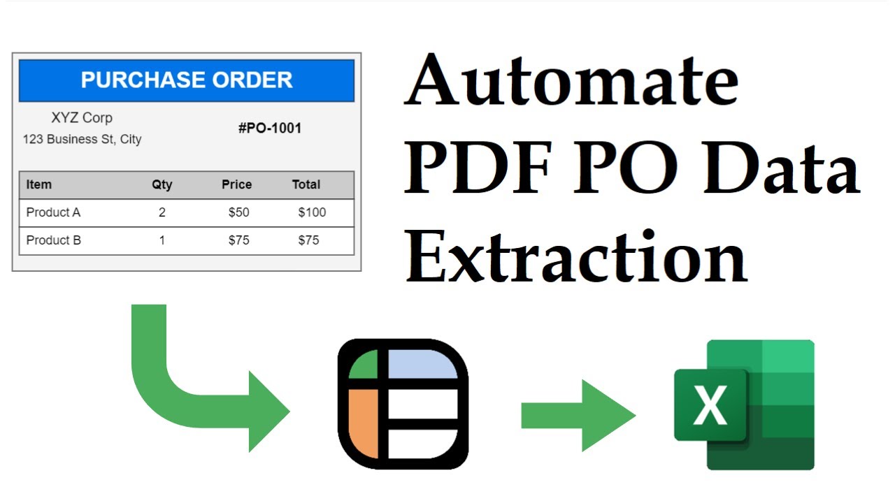 PDF Purchase Order PO to EXCEL with Lido (Easiest Way 2025) | Data Automation