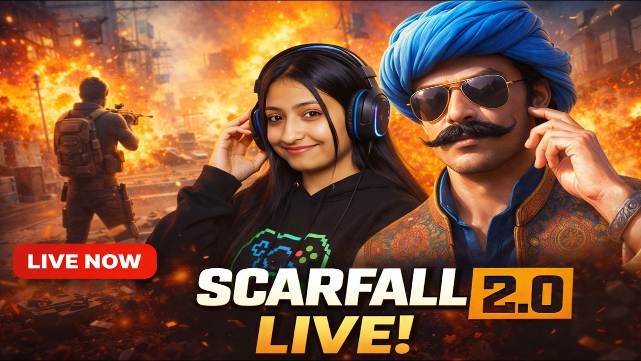 🔥 Scarfall 2.0 Tournament Live Now: Rank Push to Hero, Custom Rooms! Join Fast | Today 8 PM IST 🔥