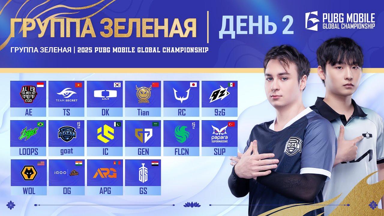 [RU] 2025 PMGC League | День 2 Зеленой группы | PUBG MOBILE Global Championship.