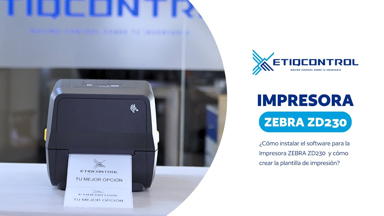 Impresora de escritorio Zebra ZD230 | Instalación de suministros, driver, software, crear plantilla