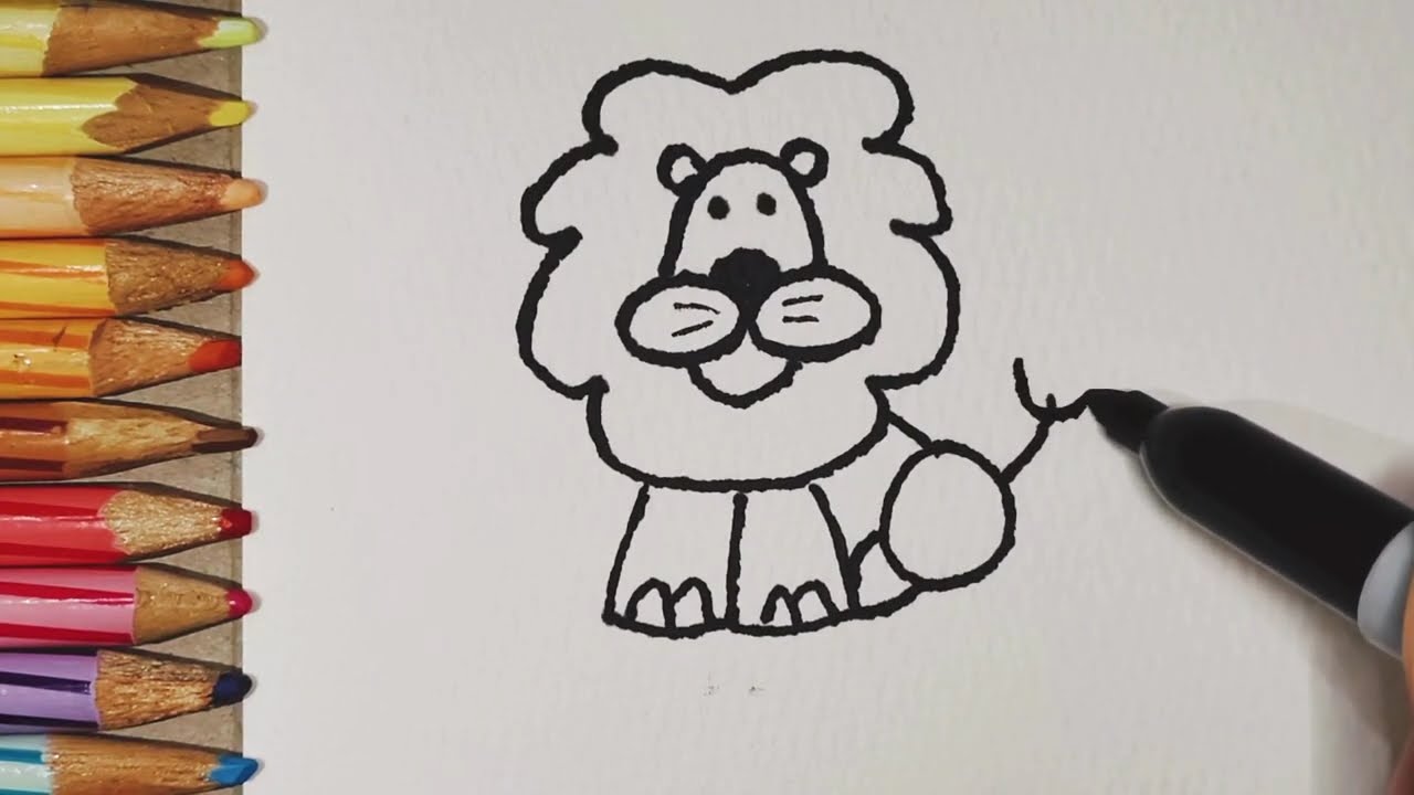 Dancing Lion Animated Drawing [#123art Draw Alive 8]