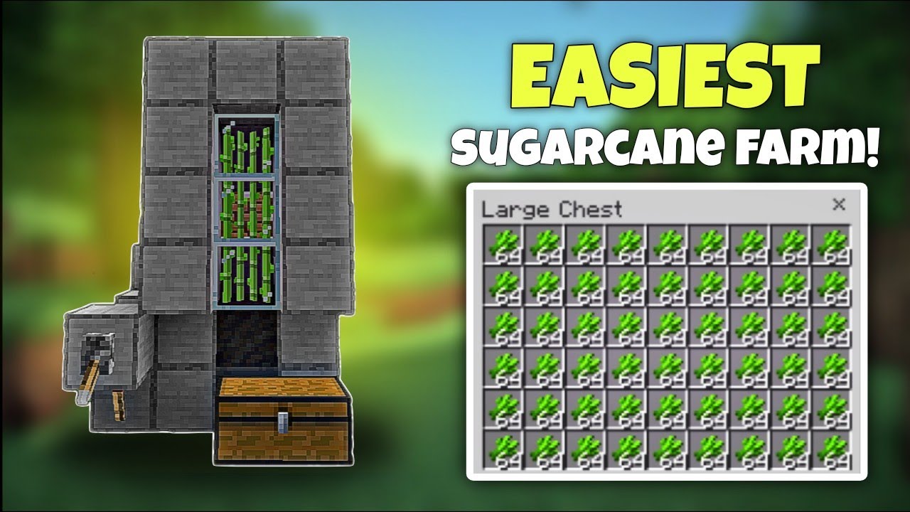Minecraft Sugar Cane Farm 1.21+ ⚡ Fast, Easy & Fully Automatic