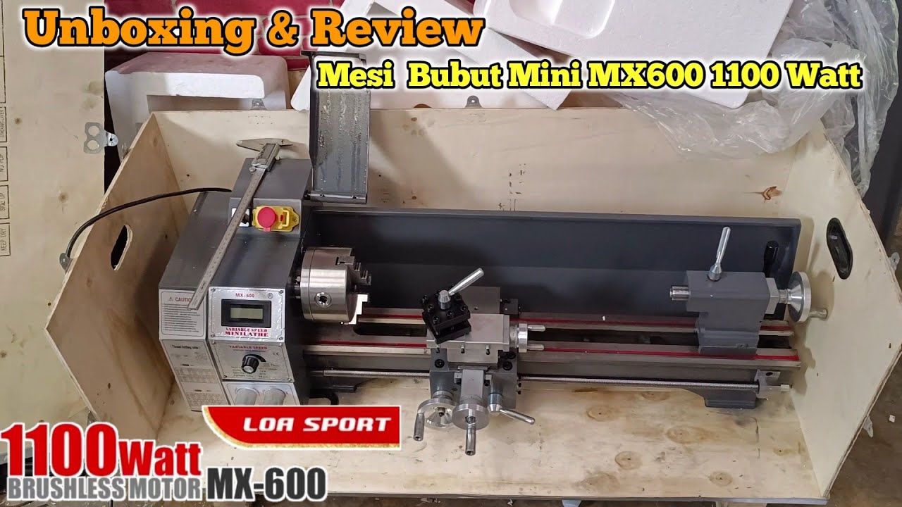Unboxing dan Review Mesin Bubut Besi Mini MX - 600 Gear Besi