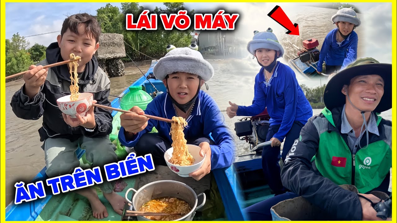 Đầu Bếp Tí Hon & Tài Tí Tẹo Ra Khơi Nấu Ăn Trên Biển và Màn Lái Võ Máy Miền Tây Bá Đạo Có 1 Không 2