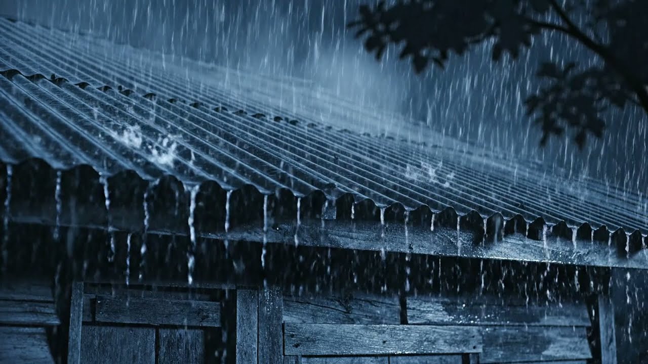 Sleep Instantly in 3 Minutes with Heavy Rain, Lightning, Strong Wind & Rumble Thunderstorm at Night
