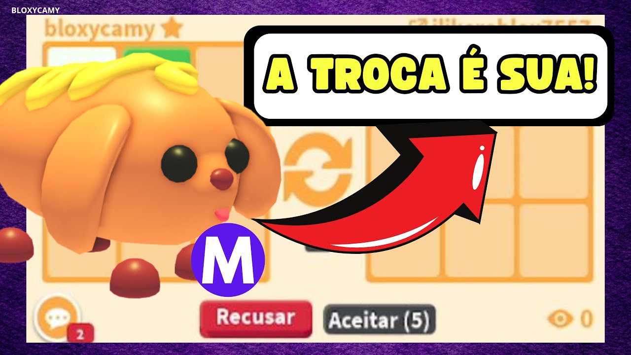 🔥TROQUEI CACHORRO DE MILHO MEGA NEON - Adopt Me ⭐PET GRATIS
