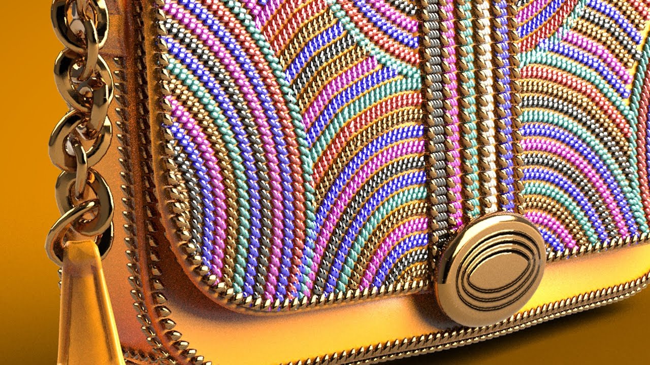 make a full women's bag in CLO6 part FINAL, make chains and attach, rendering