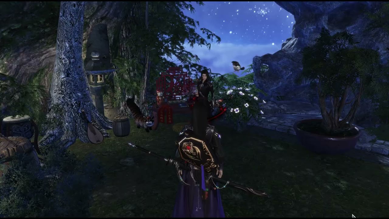 Walking with in game husband   Sword of Legends