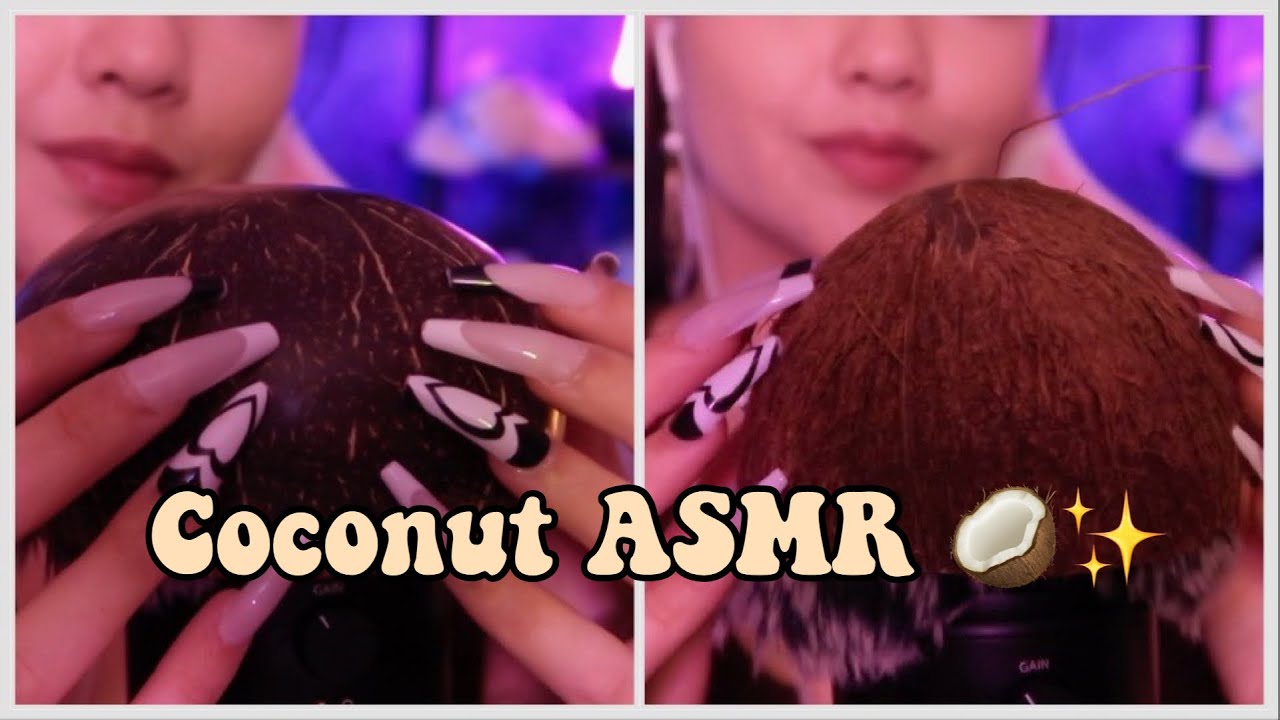 ASMR | Relaxing Coconut Bowl Scratching & Tapping | No Talking | ASMRmas #11