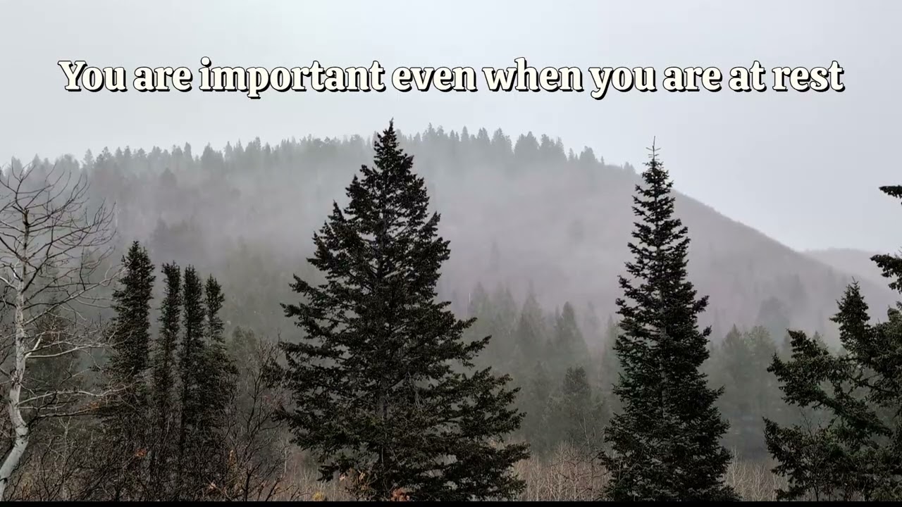 Early snow in the mountains with a message