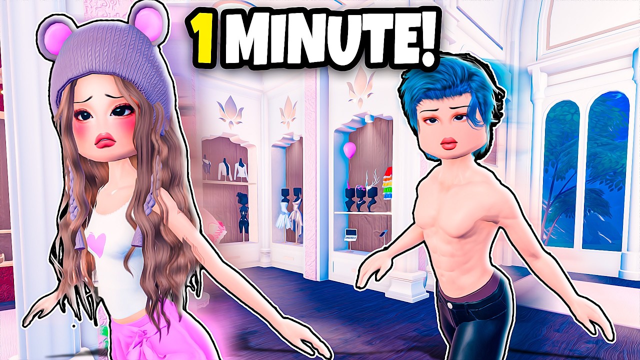 1 MINUTE Challenge With My BROTHER in Roblox Dress to Impress!