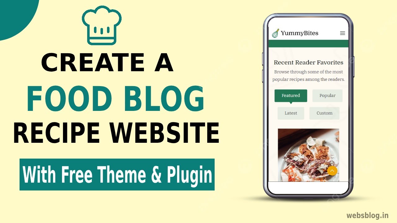 How To Create Food Blog Website In WordPress | Make Free Food Recipe Website In WordPress In Hindi