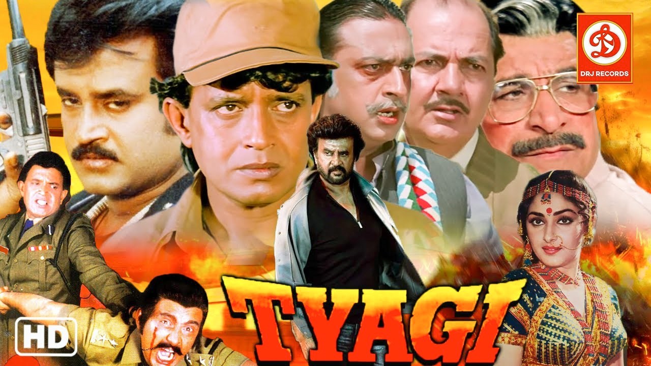 Tyagi Full Hindi Action Movie -Mithun, Rajinikanth, Jaya Prada, Bhagyashree, Shakti. K, Kader Khan,
