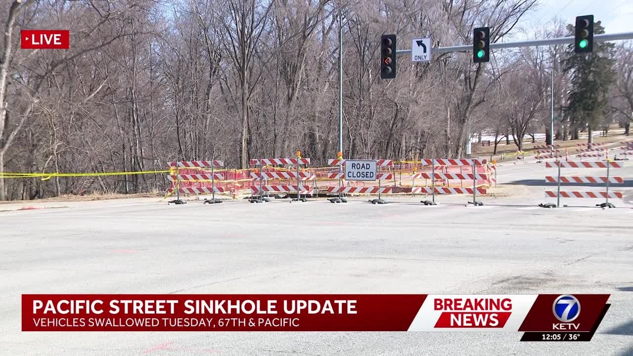 Omaha officials give update on sinkhole, water main break on Pacific Street