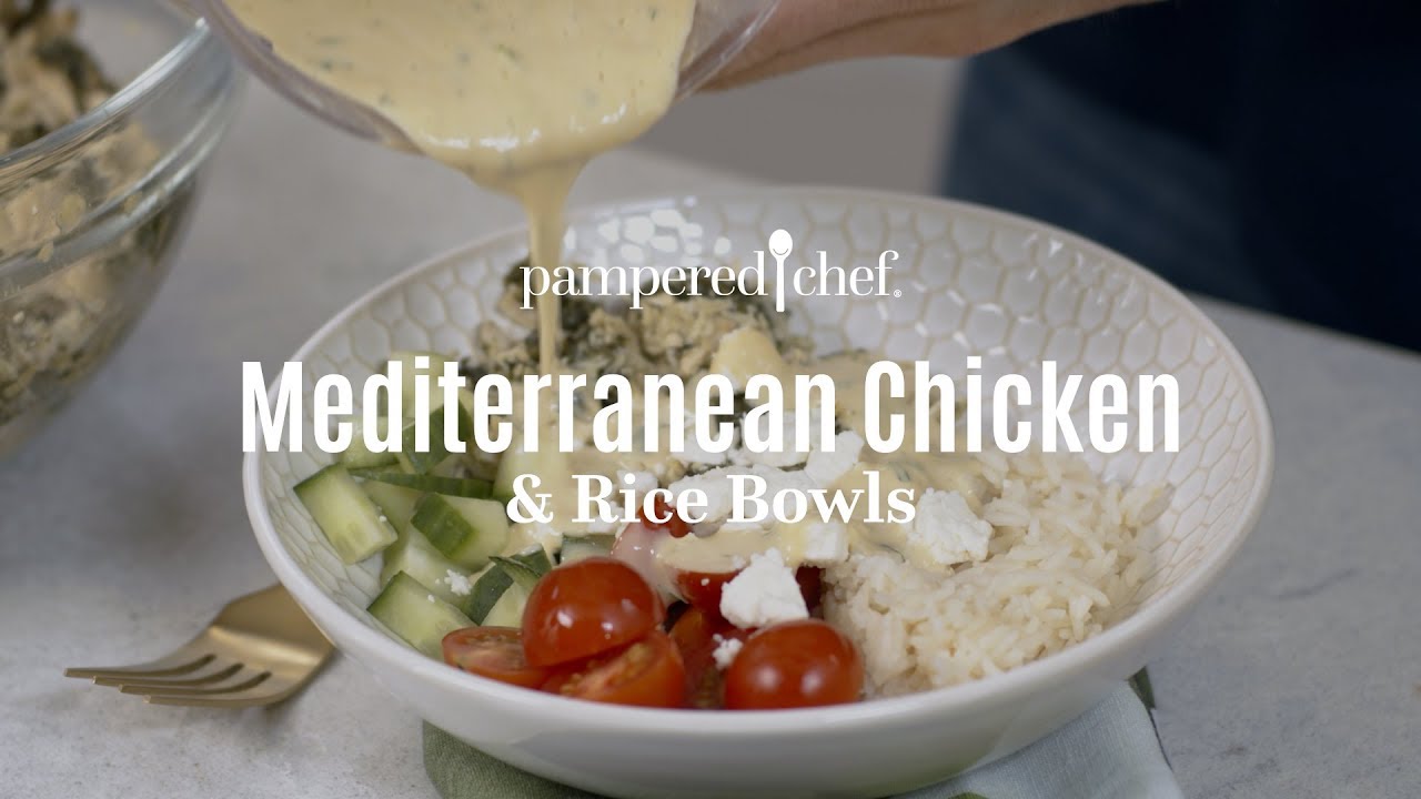 Quick Cooker Mediterranean Chicken & Rice Bowls | Pampered Chef