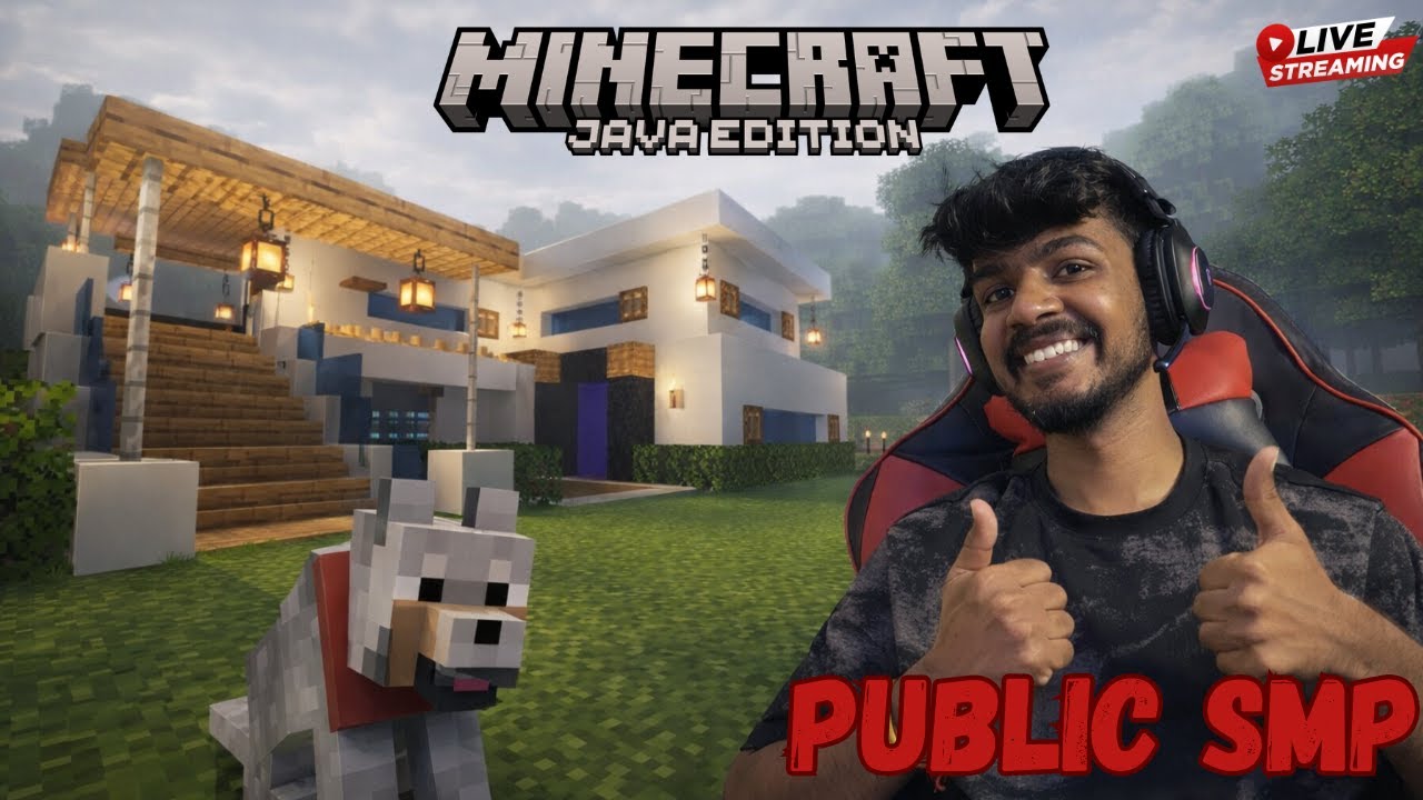 Minecraft Java Edition LIVE 🔴 Public SMP Survival Multiplayer (Join Server From Discord!)