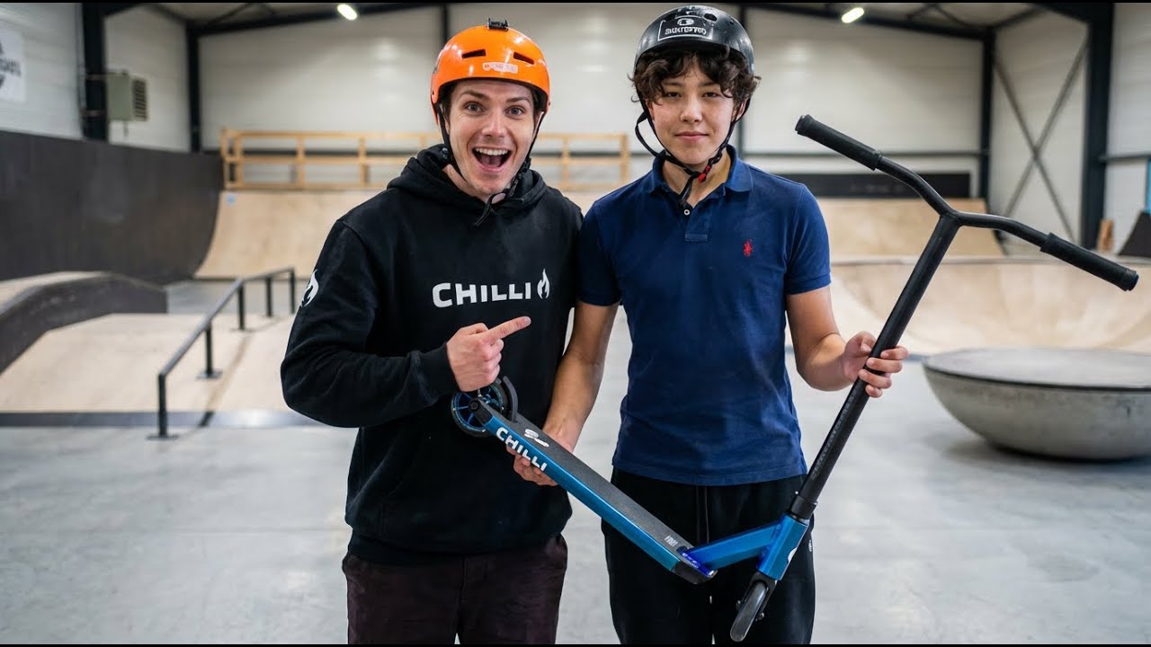 Wir verschenken einen Chilli Pro Scooter im Skatepark!