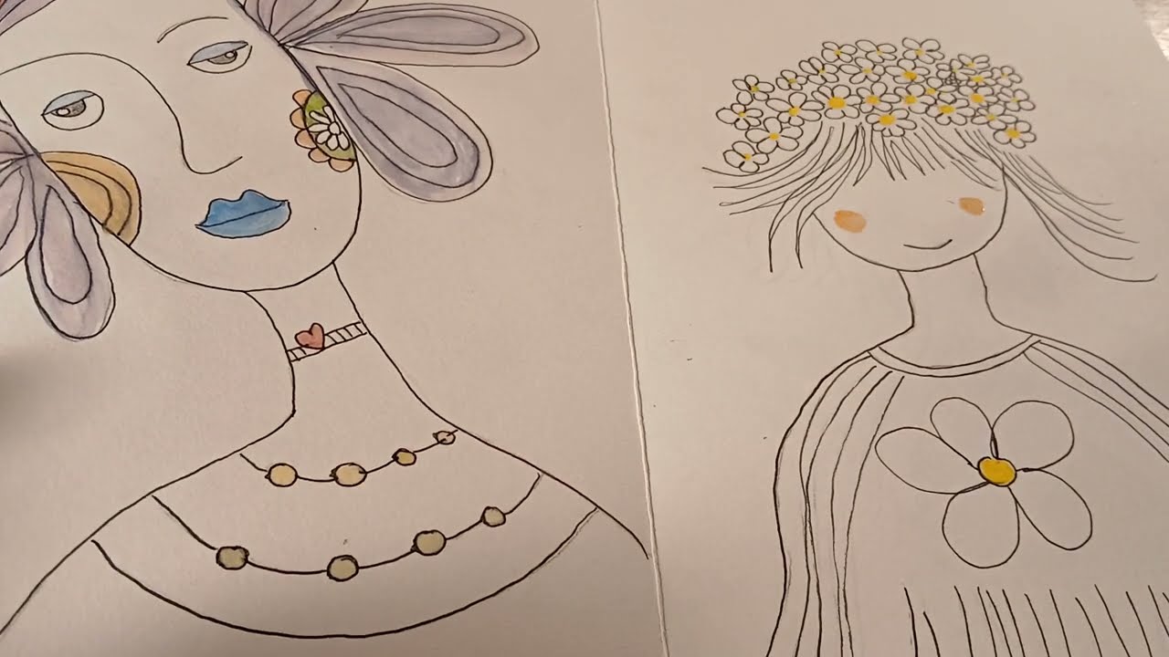 Les messagères des rêves/ Dessins à l'aquarelle