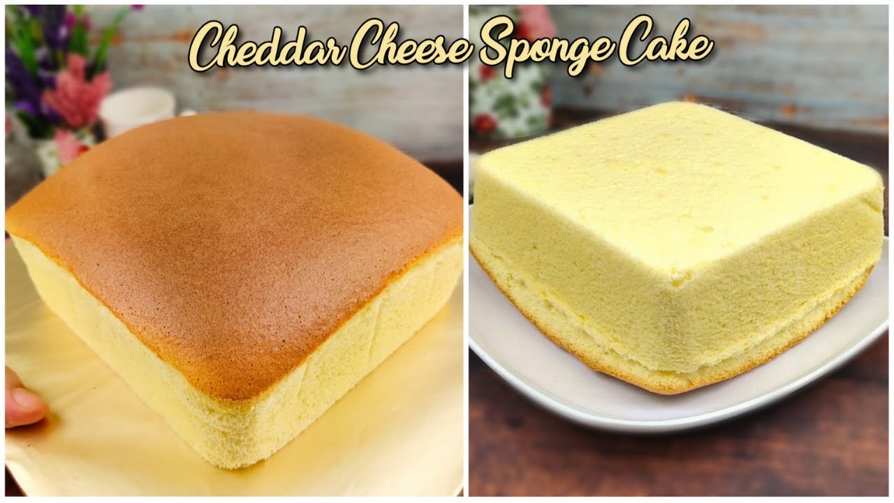 Resepi Cheddar Cheese Sponge Cake gebus mudah