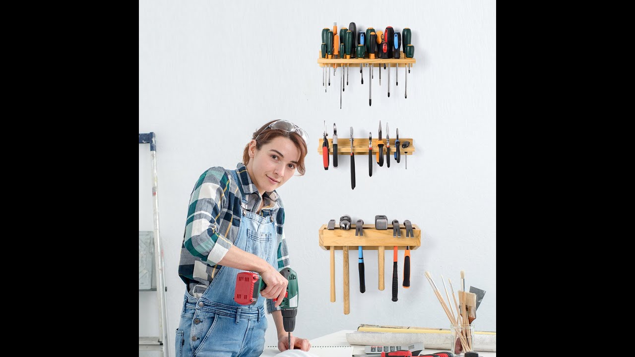 Screwdriver Organizer Pliers Organizer Hammer Rack, Wall Mount Hand Tool Holder