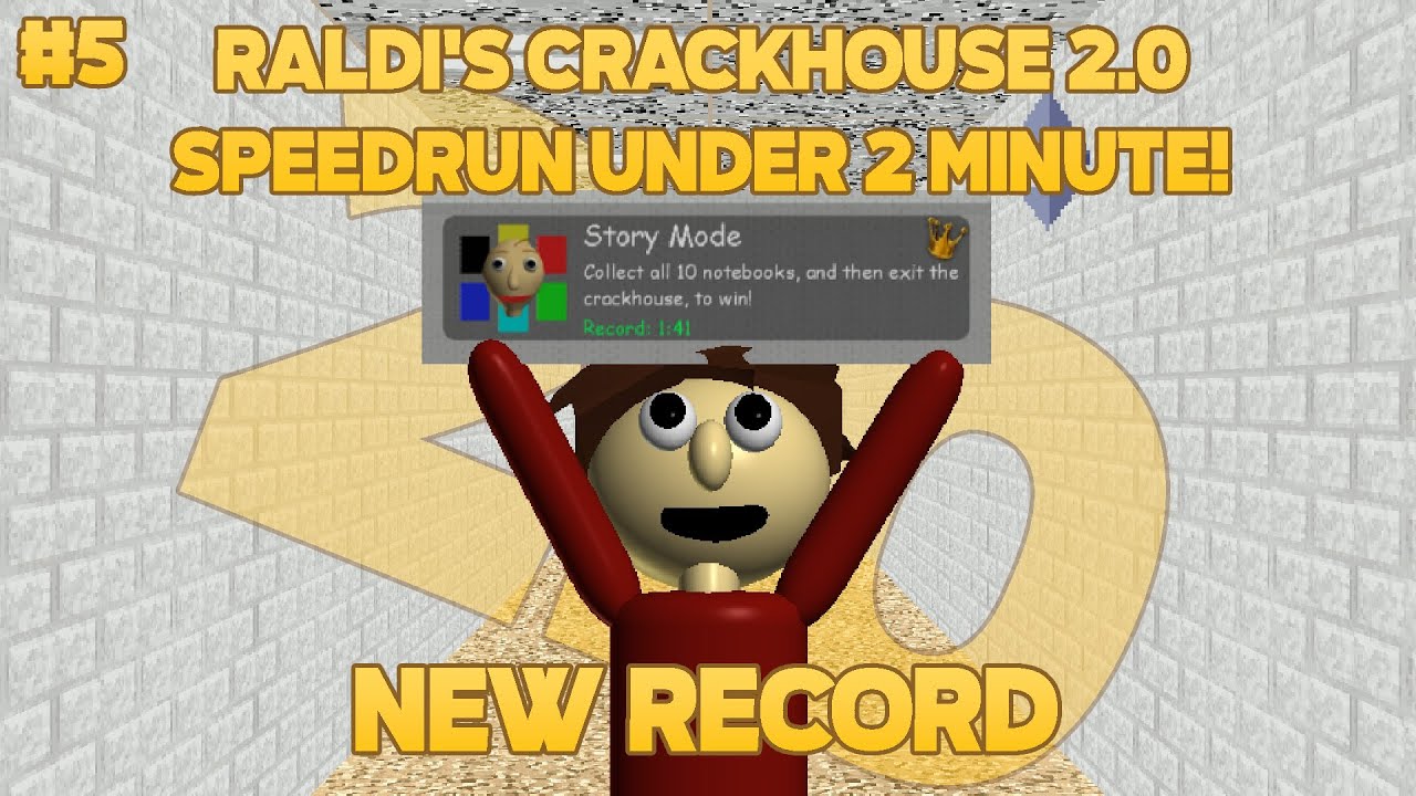 Speedrun (1:41) - Raldi's Crackhouse 2.0 - Tryb fabularny [Mod Baldi's Basics