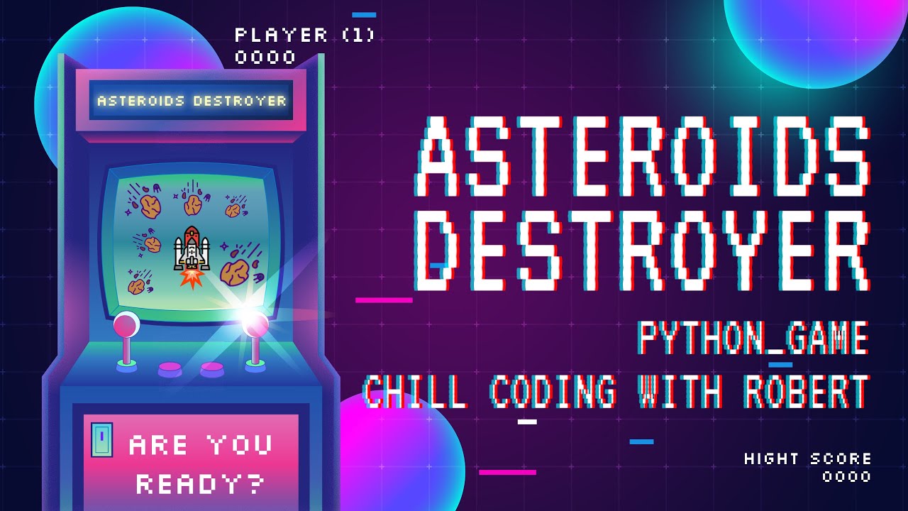 Asteroids Destroyer Game using #python - Part 1 - No Talking #programming #coding #games