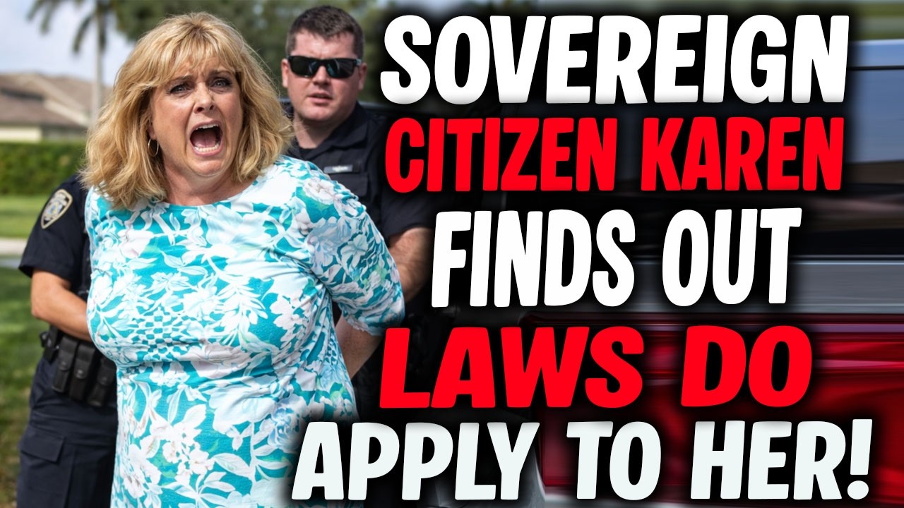 Sovereign Citizen Karen ARRESTED by Police — Shocked to Learn the Law Still Applies!