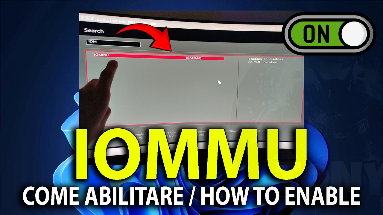 Come abilitare IOMMU sul BIOS DELLA SCHEDA MADRE - tutorial #2026 #iommu #msi #gigabyte
