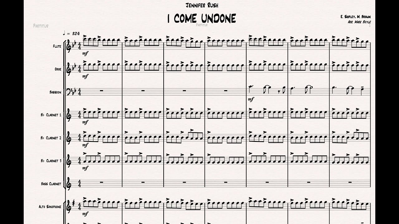 Jennifer Rush - I come undone for Concert Band