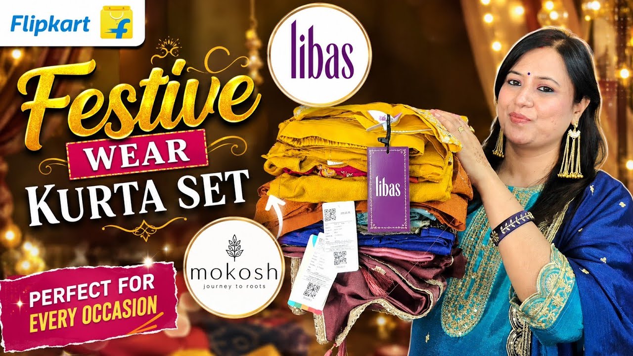 Flipkart Festive Wear Kurta Set Haul | Kurta set with dupatta / Anarkali set, Palazzo set Under 1200