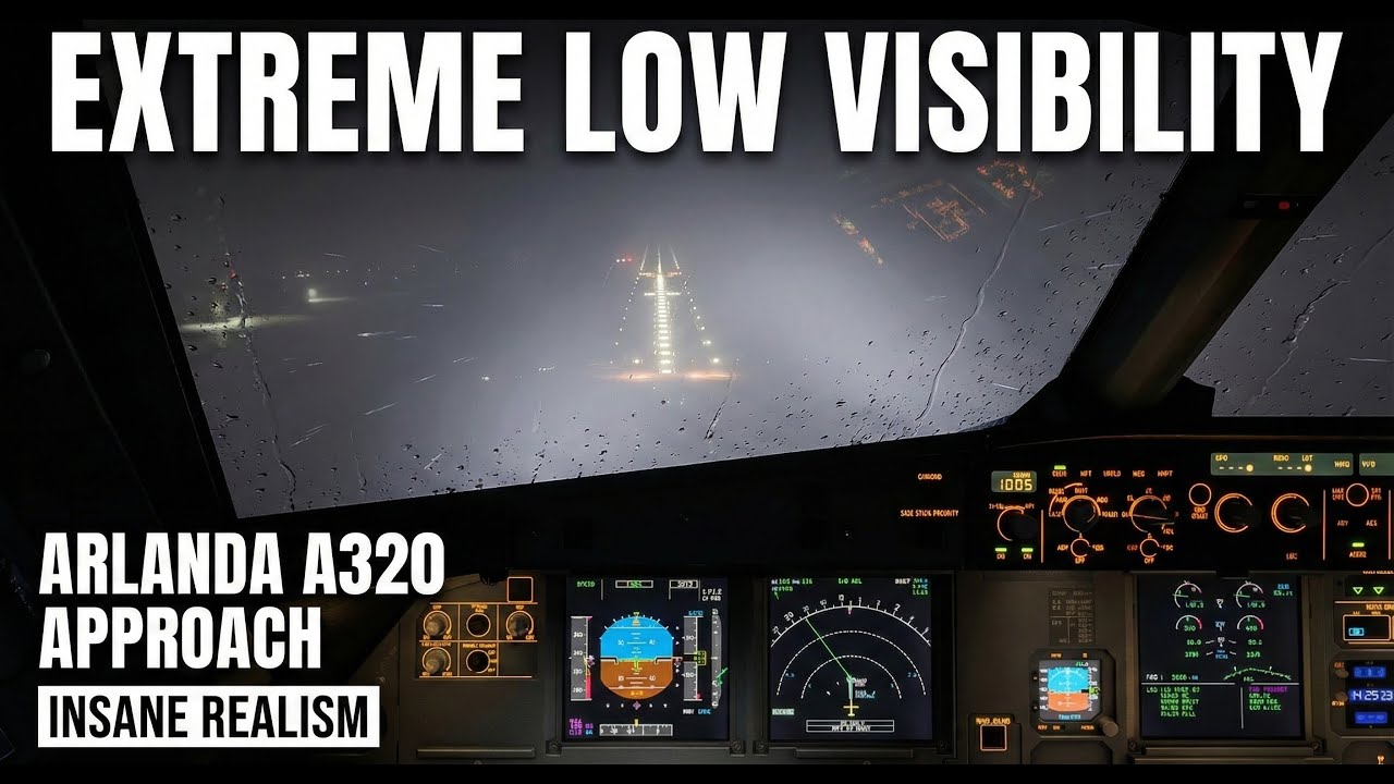 MSFS 2024 PS5 | A320 EXTREME LOW VISIBILITY Landing into Arlanda | INSANE REALISM