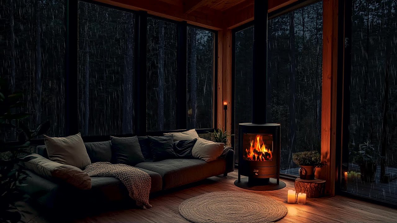 Healing Through Rain, Thunder & Fireplace | The Most Relaxing Combo Ever