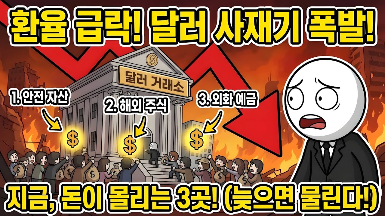 환율 급락 뒤 ‘달러 사재기’ 폭발: 지금 돈이 몰리는 3곳—늦으면 물린다
