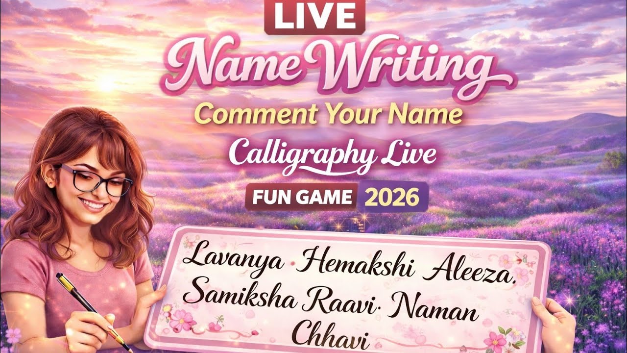 Comment Your Name 💖🎀 25  #livestream #nameswriting #target 50 likes 🥰🥰