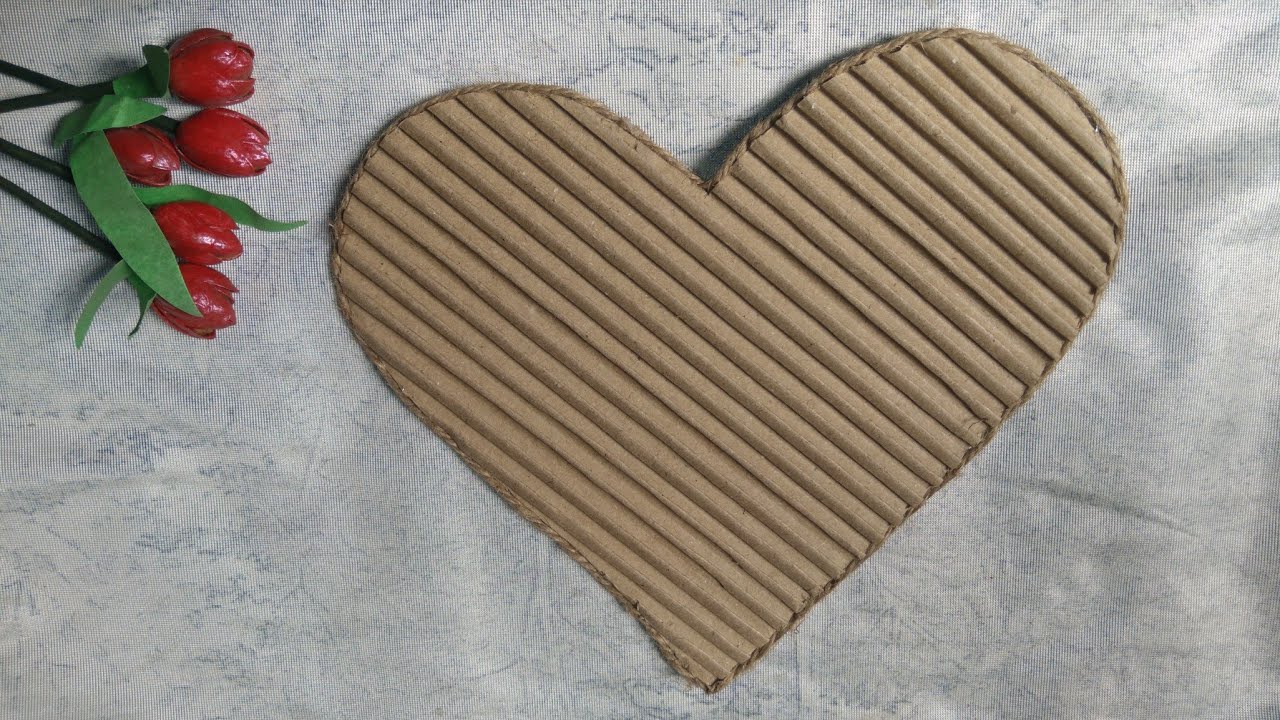 Beautiful Heart shape Home Decor Idea | Cardboard and Jute Crafts