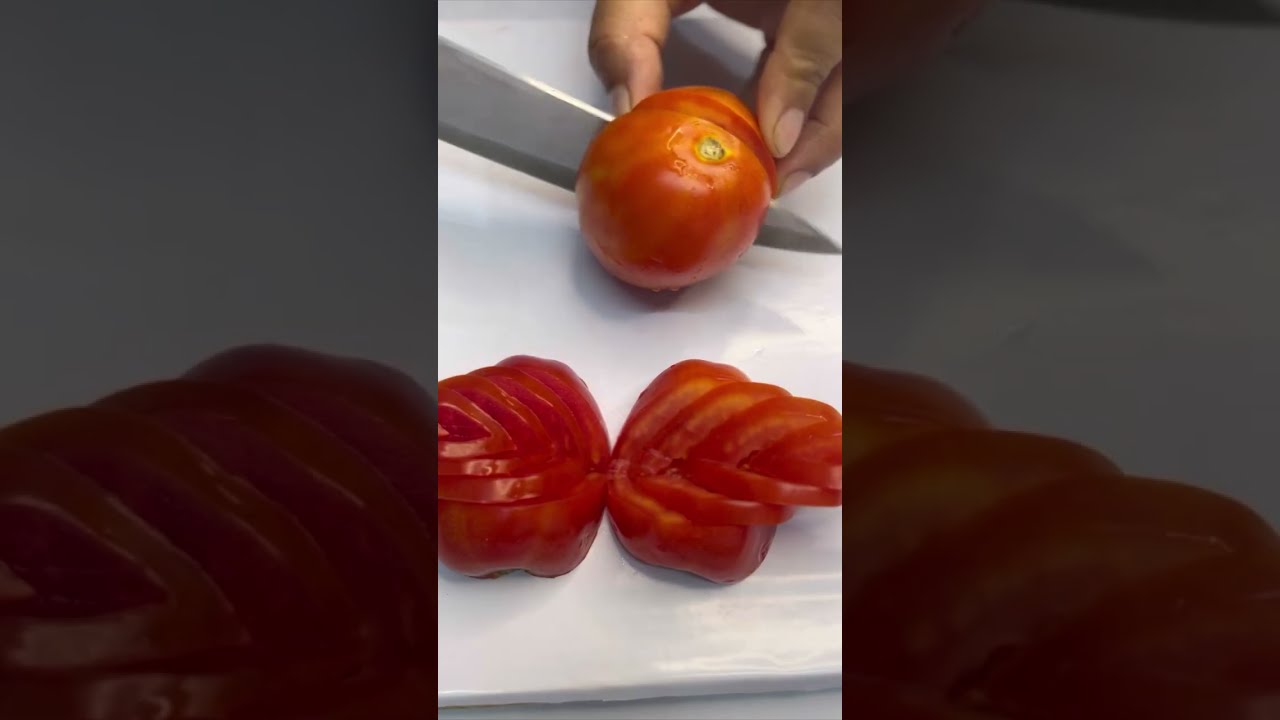 4 easy step carving style | how to make beautiful flower  | tomato swan  carving skill