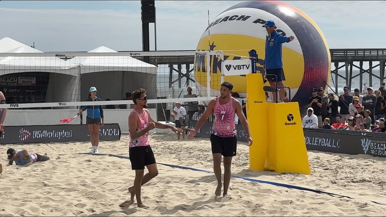 Trevor / Taylor Crabb (USA) v Ehlers / Wickler (GER) Pro Tour Elite 16 Round of 12 #beachvolleyball