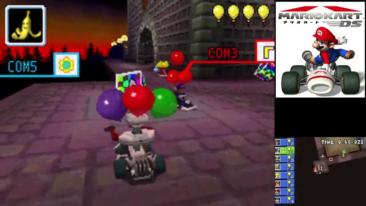 【マリオカートDS】ふうせんバトル　ゆうやみハウス　4試合　#366