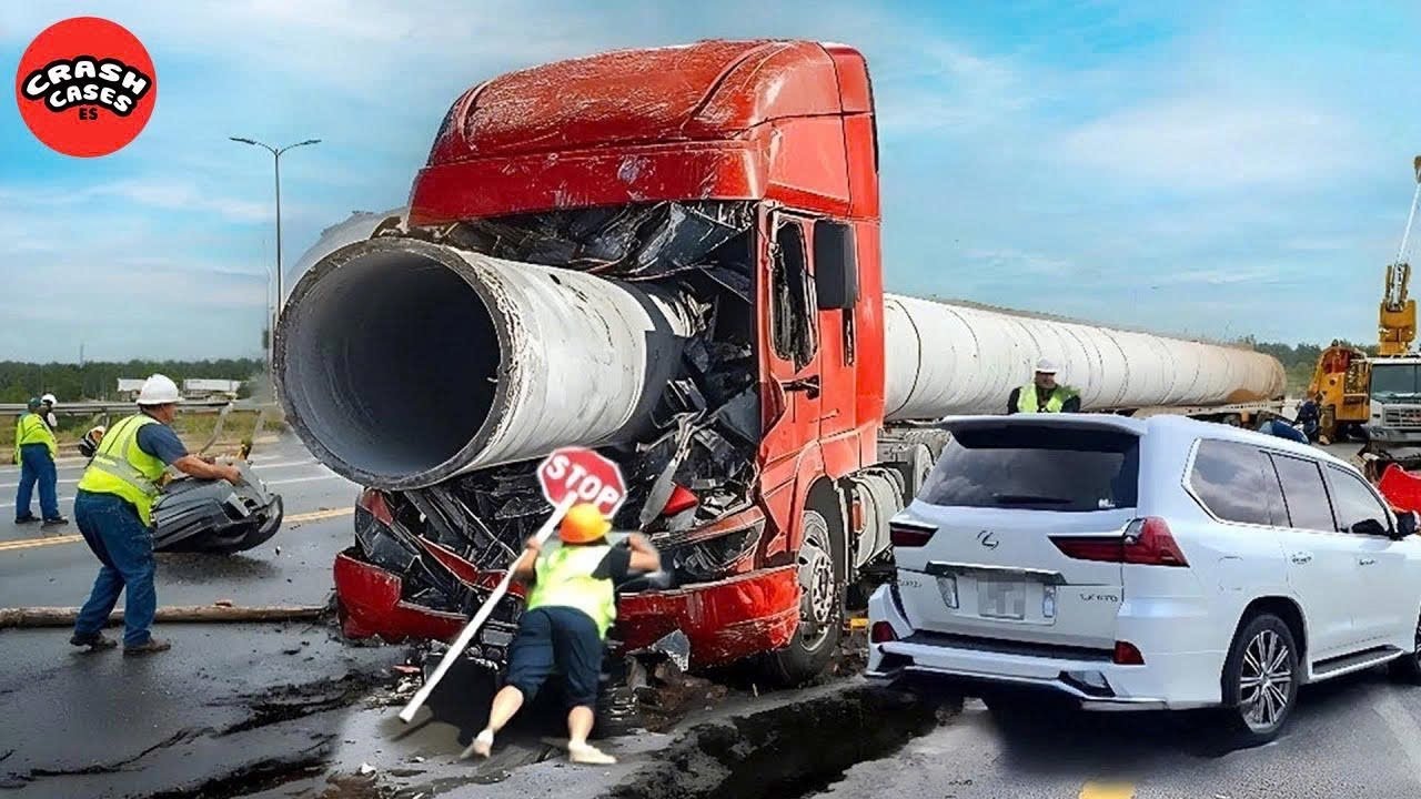 Choques Impactantes de Camiones Causados por Idiotas al Volante–Una Lección de lo Que NO Debes Hacer