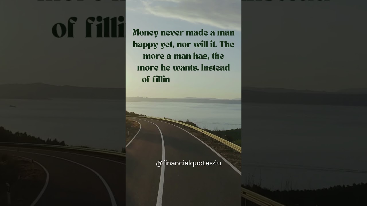 Money Always Leaves a Vacuum and it&rsquo;s the fact. AGREE? || FinancialQuotes4U ||Subscribe