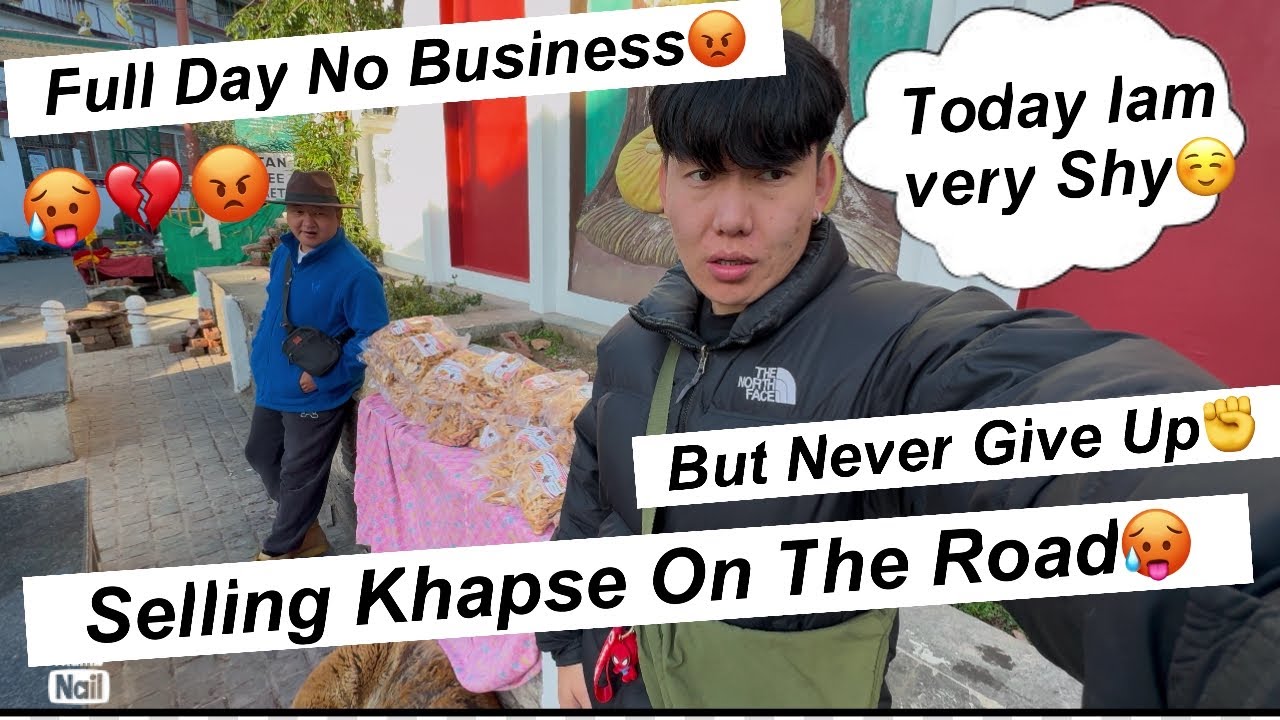 Selling khapse on the road||don’t be shy||today bad luck day😳||but never give up#tibetanvlogger||bir