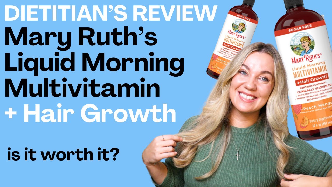 Mary Ruth's Liquid Morning Multivitamin plus Hair Growth (NOT SPONSORED) review by a dietitian